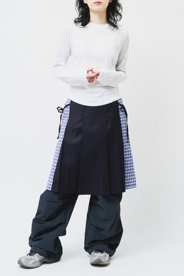 (W) Lowkey Checked Skirt